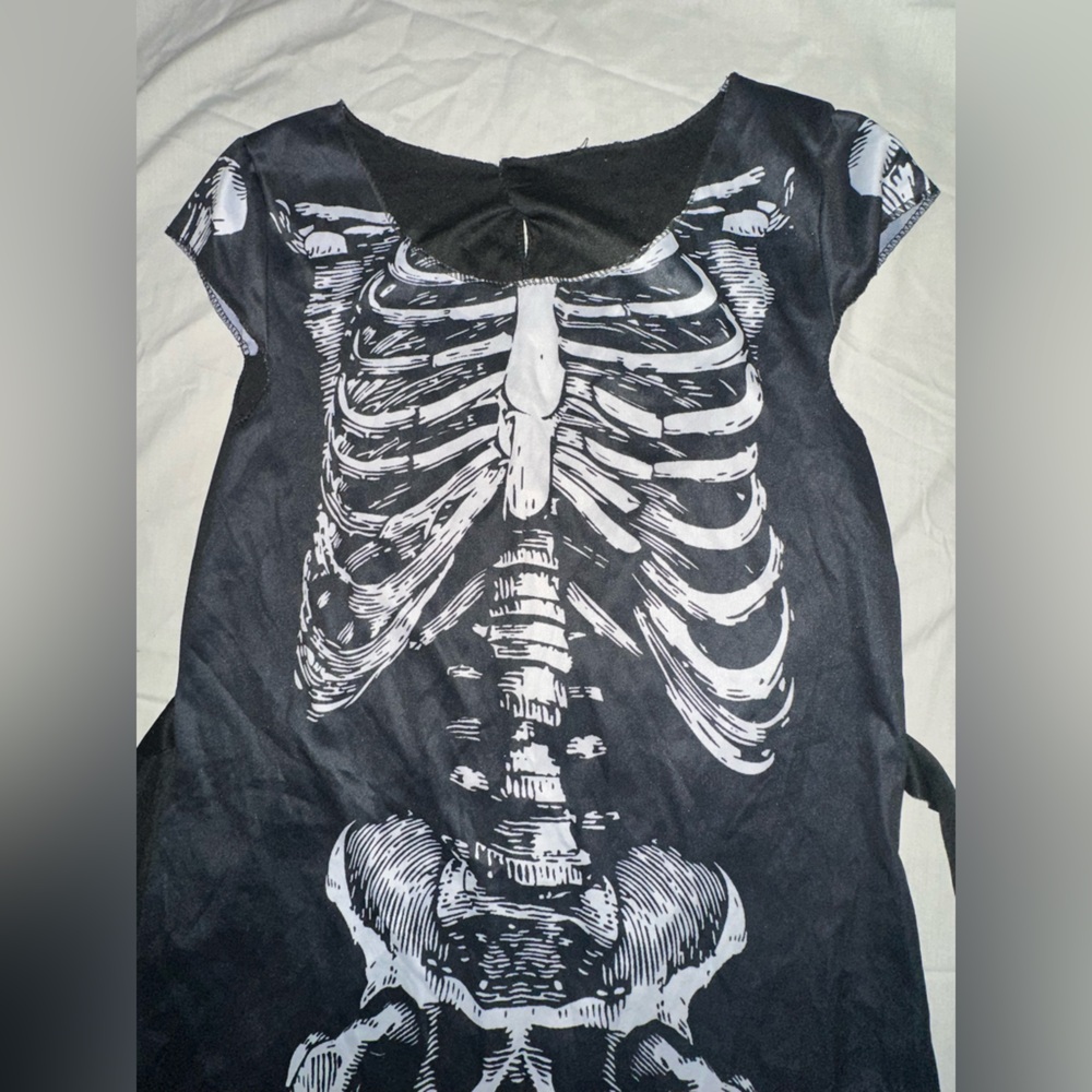 Women’s Skeleton Dress - Black and White - Picture 3 of 15